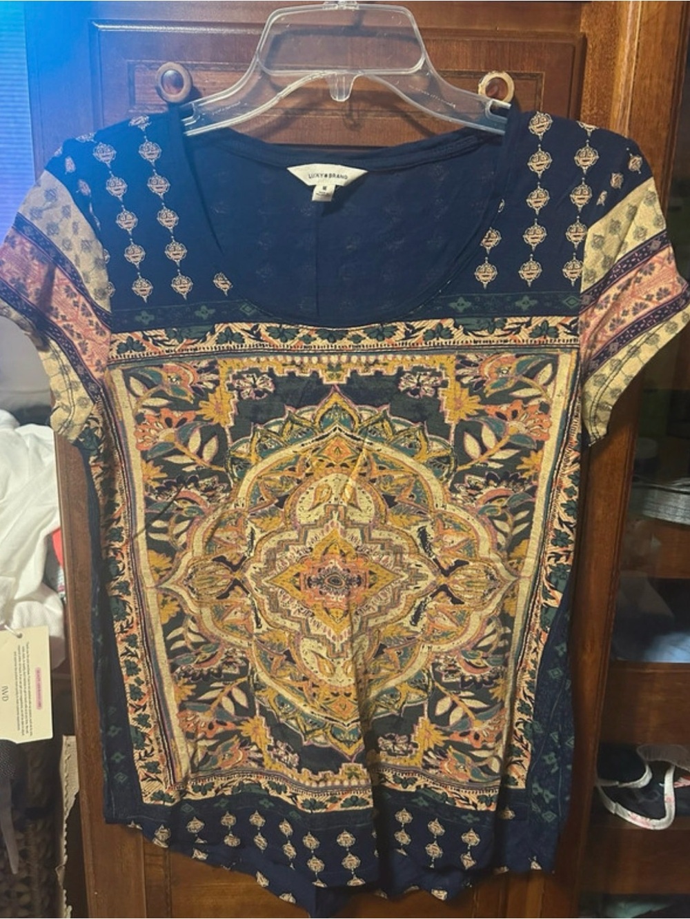 Colorful boho lightweight tee